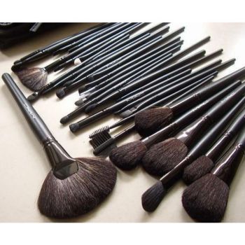 Mac 32 Pcs Brush Set With Black Makeup Brushes Pouch Original